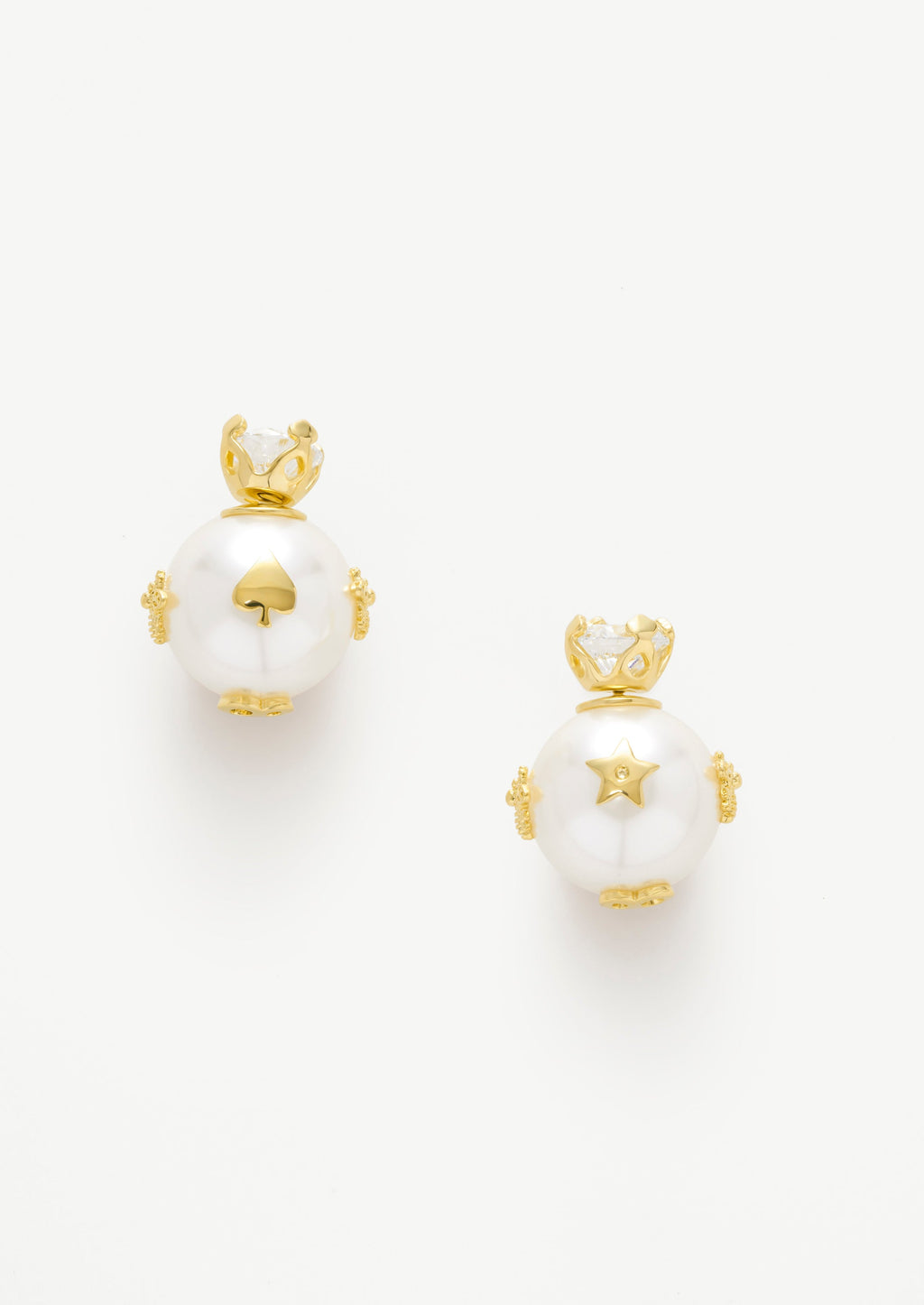 Star Charm Pearl Earrings