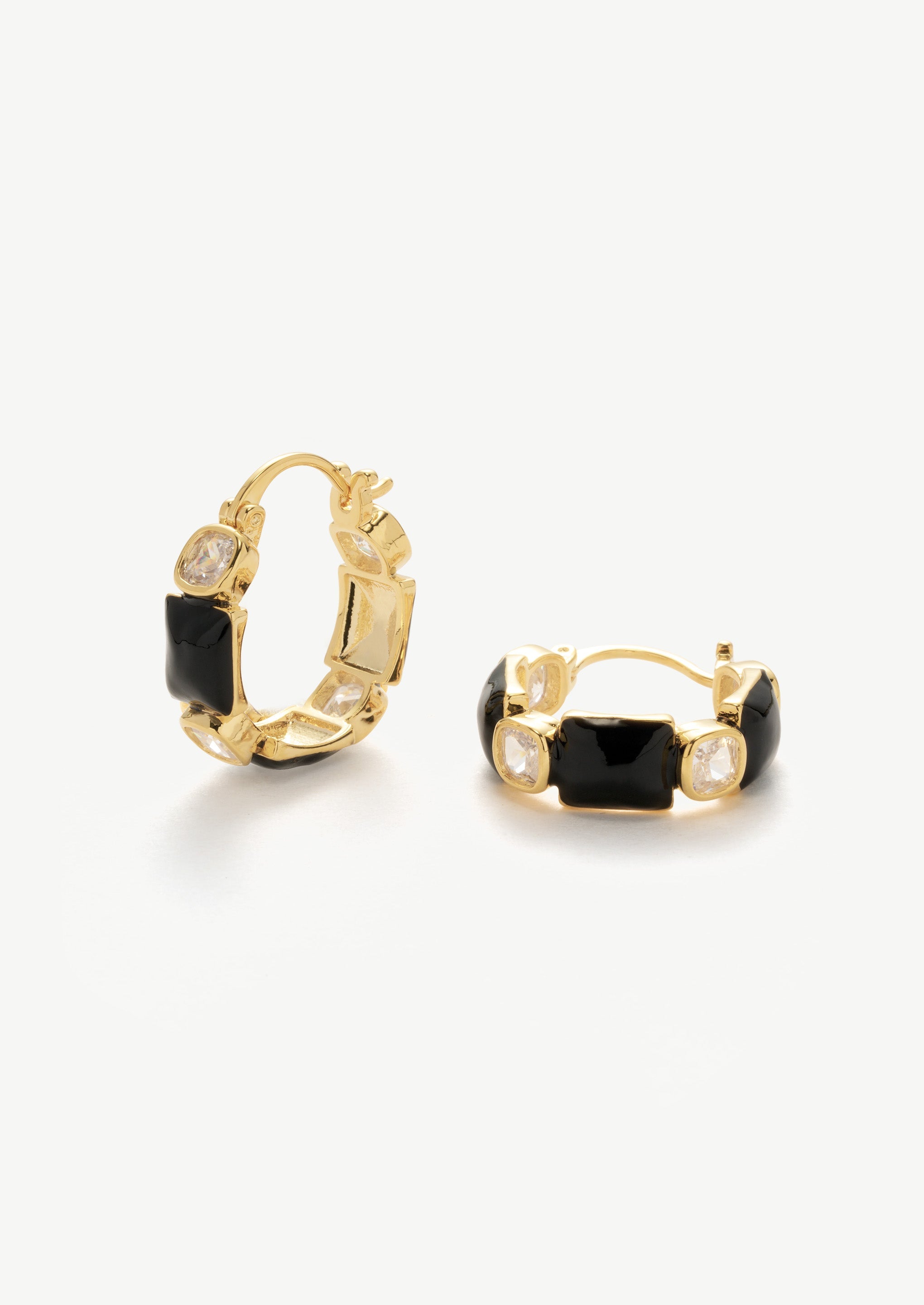 Contrast Color Hoop Earrings
