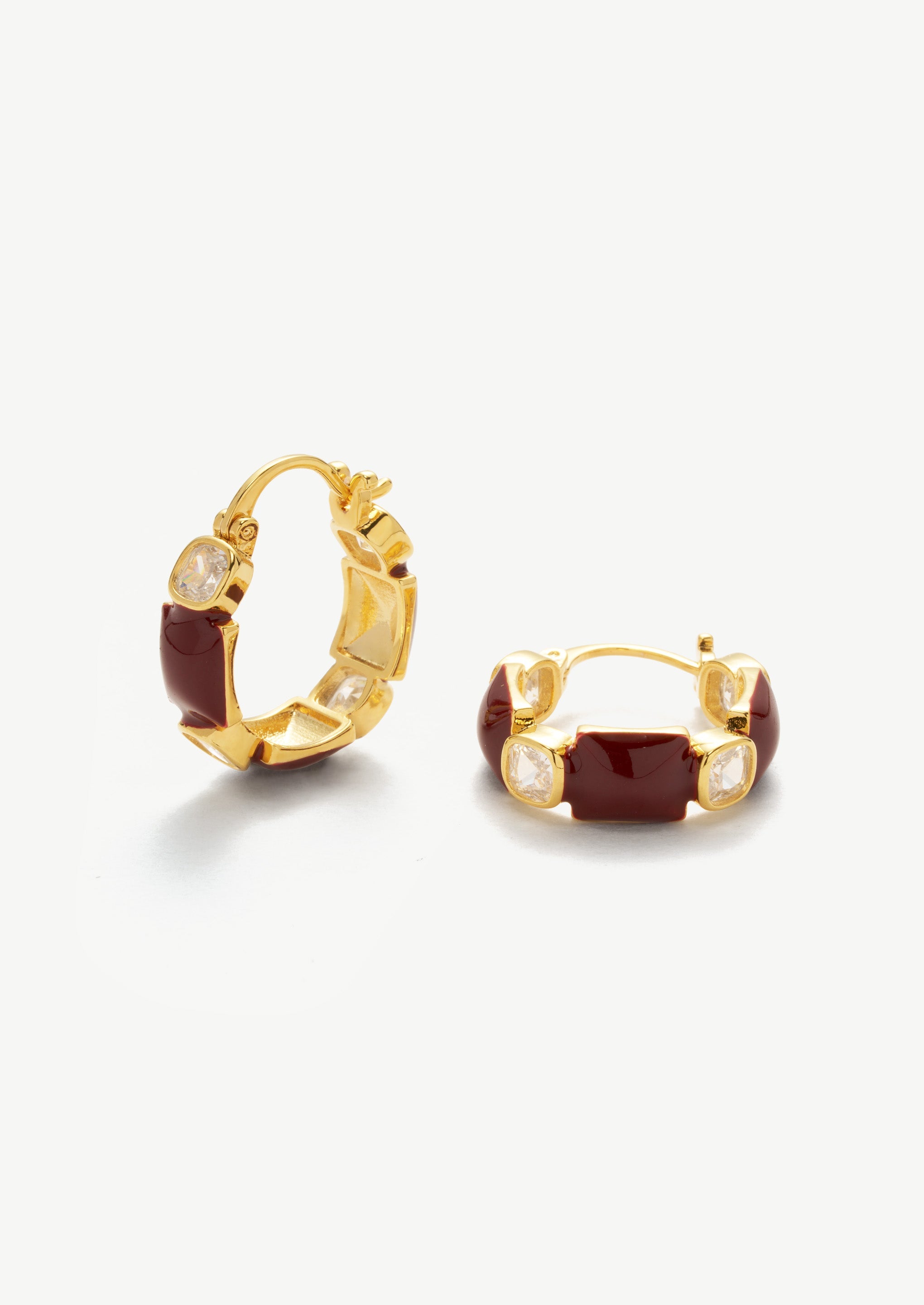 Contrast Color Hoop Earrings