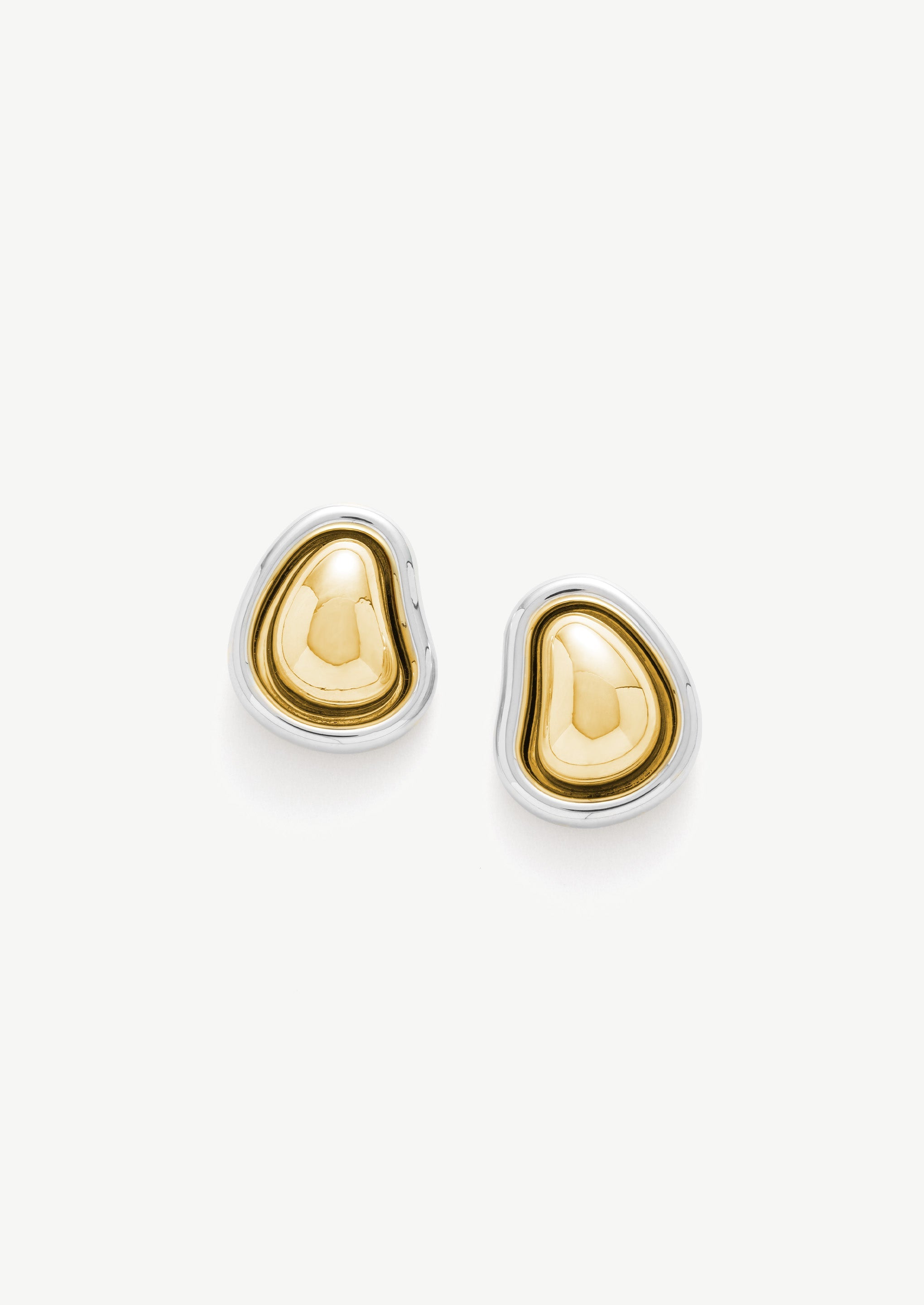 Mixed Metal Stud Earrings
