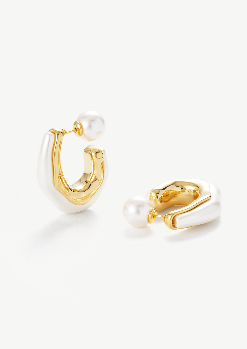 Pearl Hoop Statement Earrings