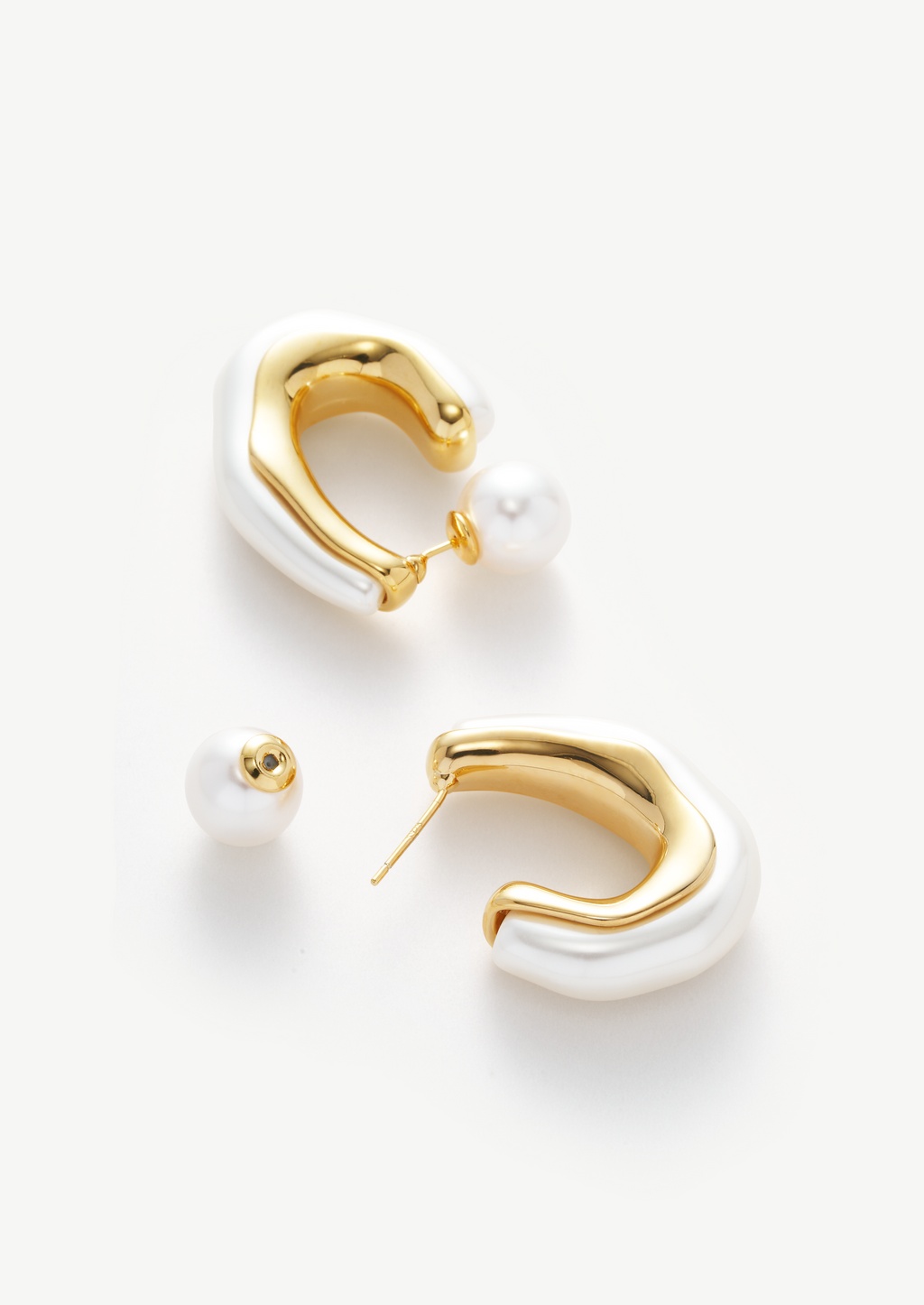Pearl Hoop Statement Earrings