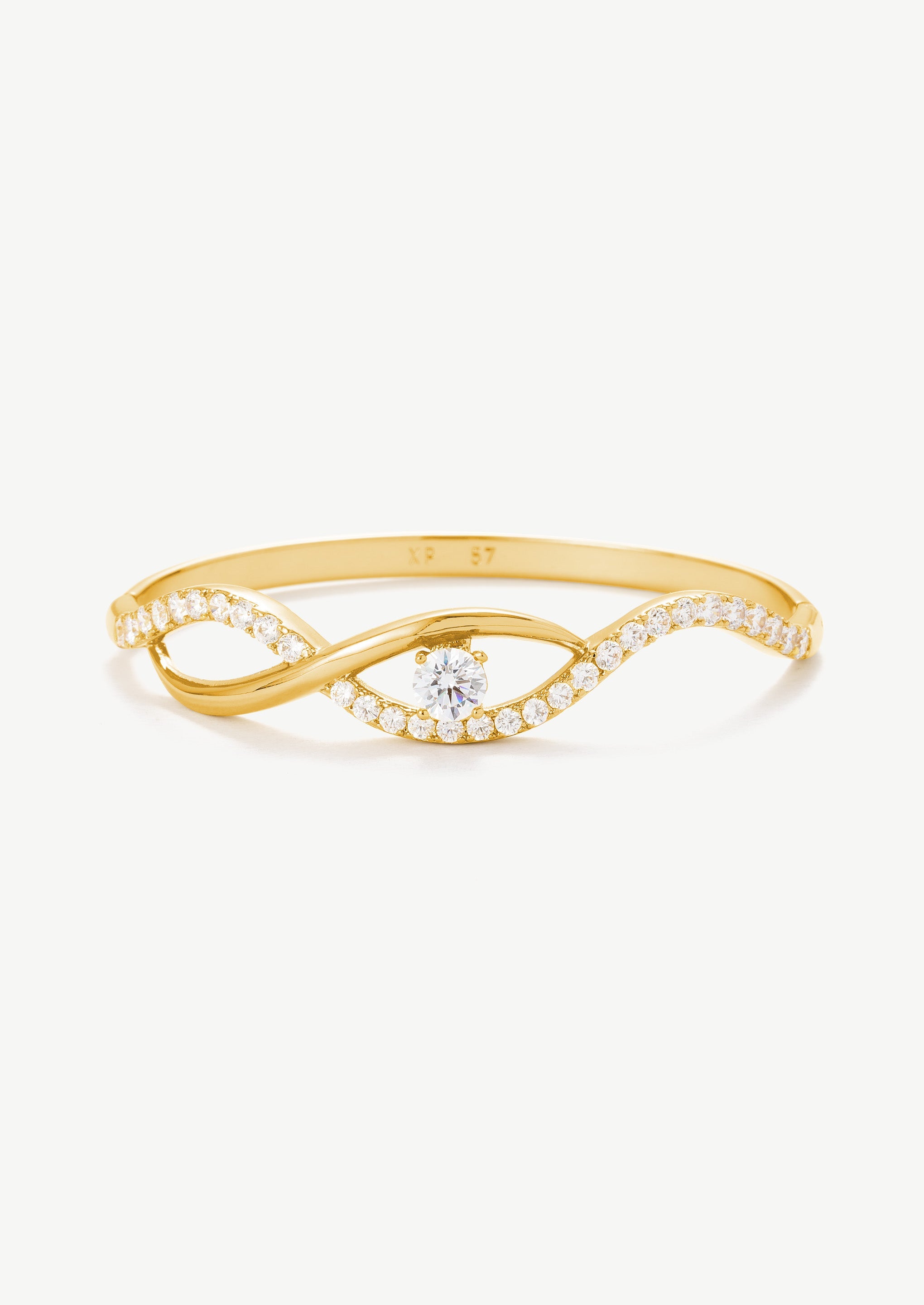 Curved Eye Bangle Bracelet