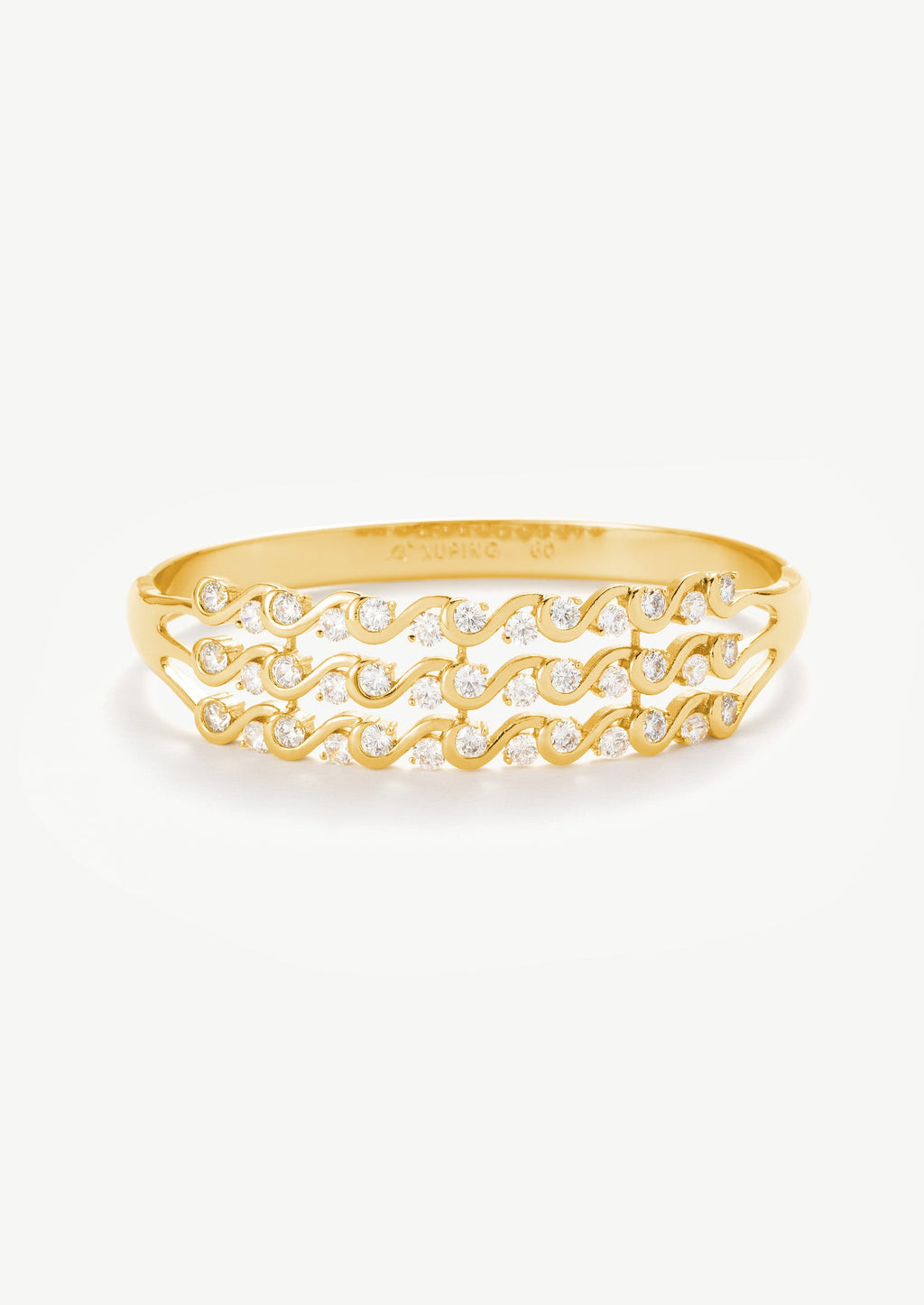 Ripple Wave Bangle Bracelet