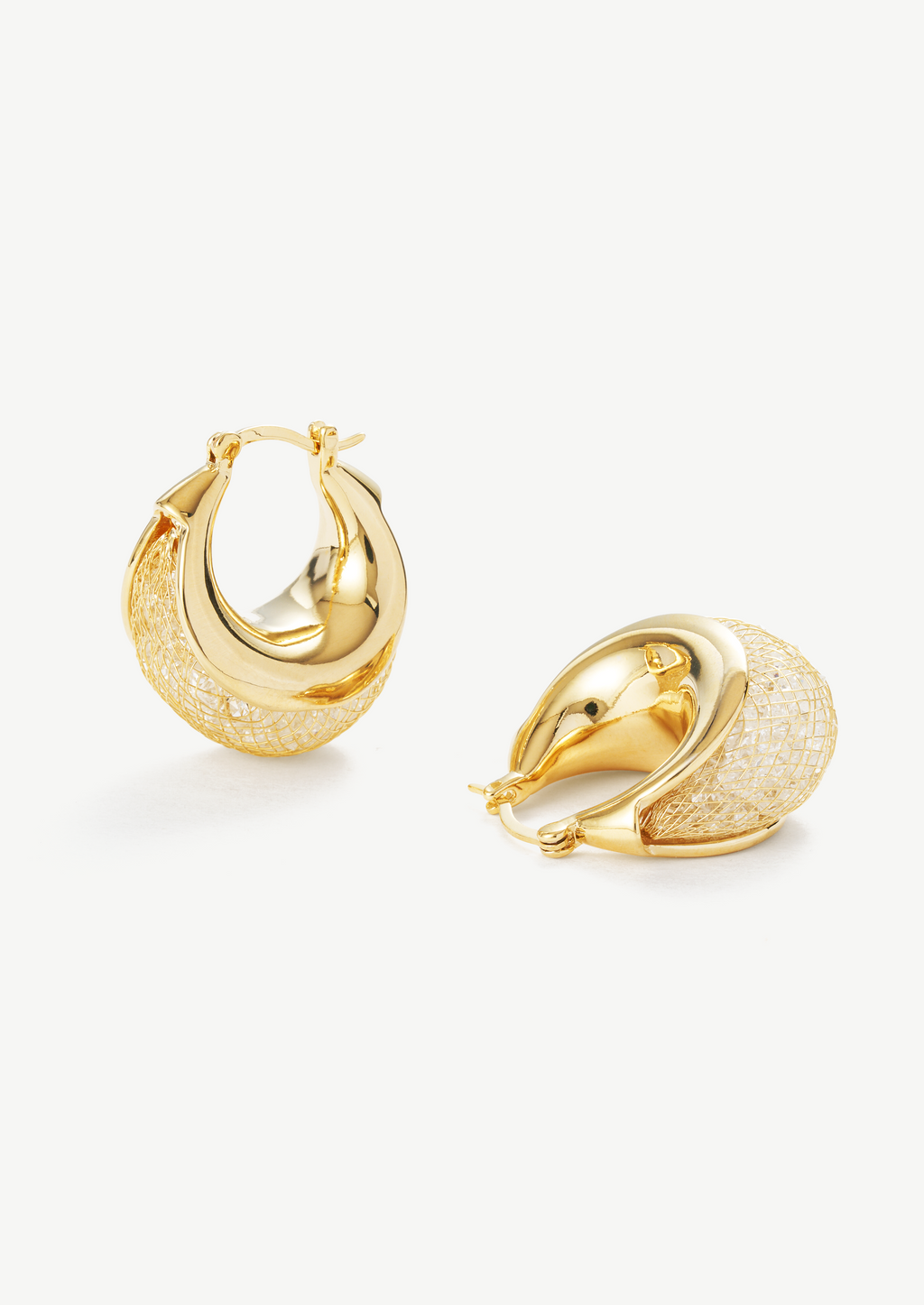 Pave Chubby Hoop Earrings