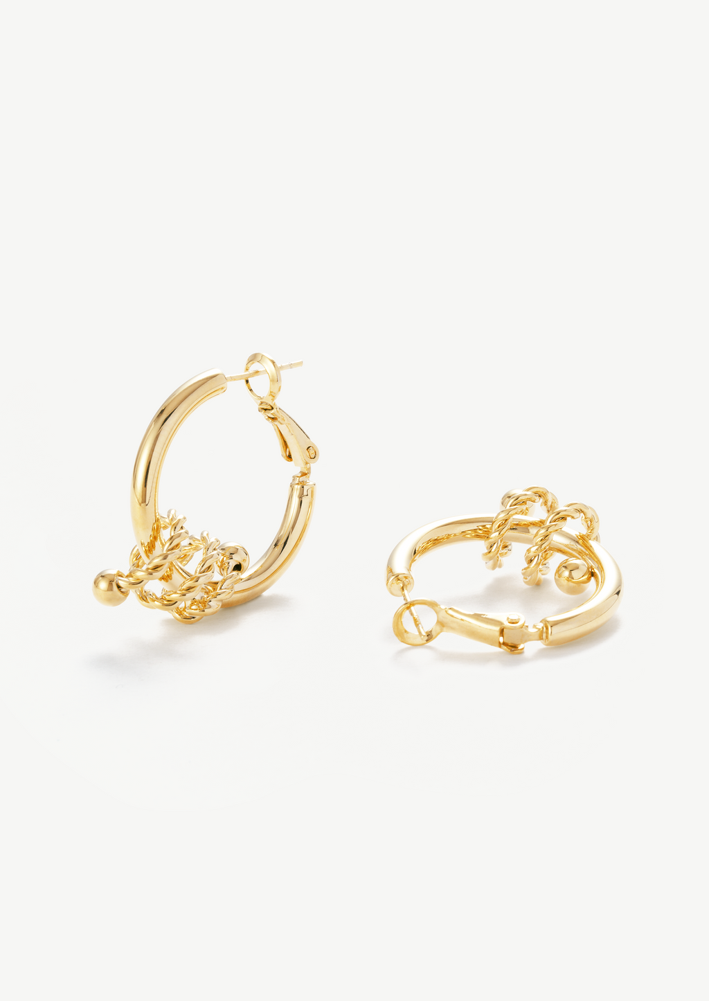 Twisted Metal Hoop Earrings