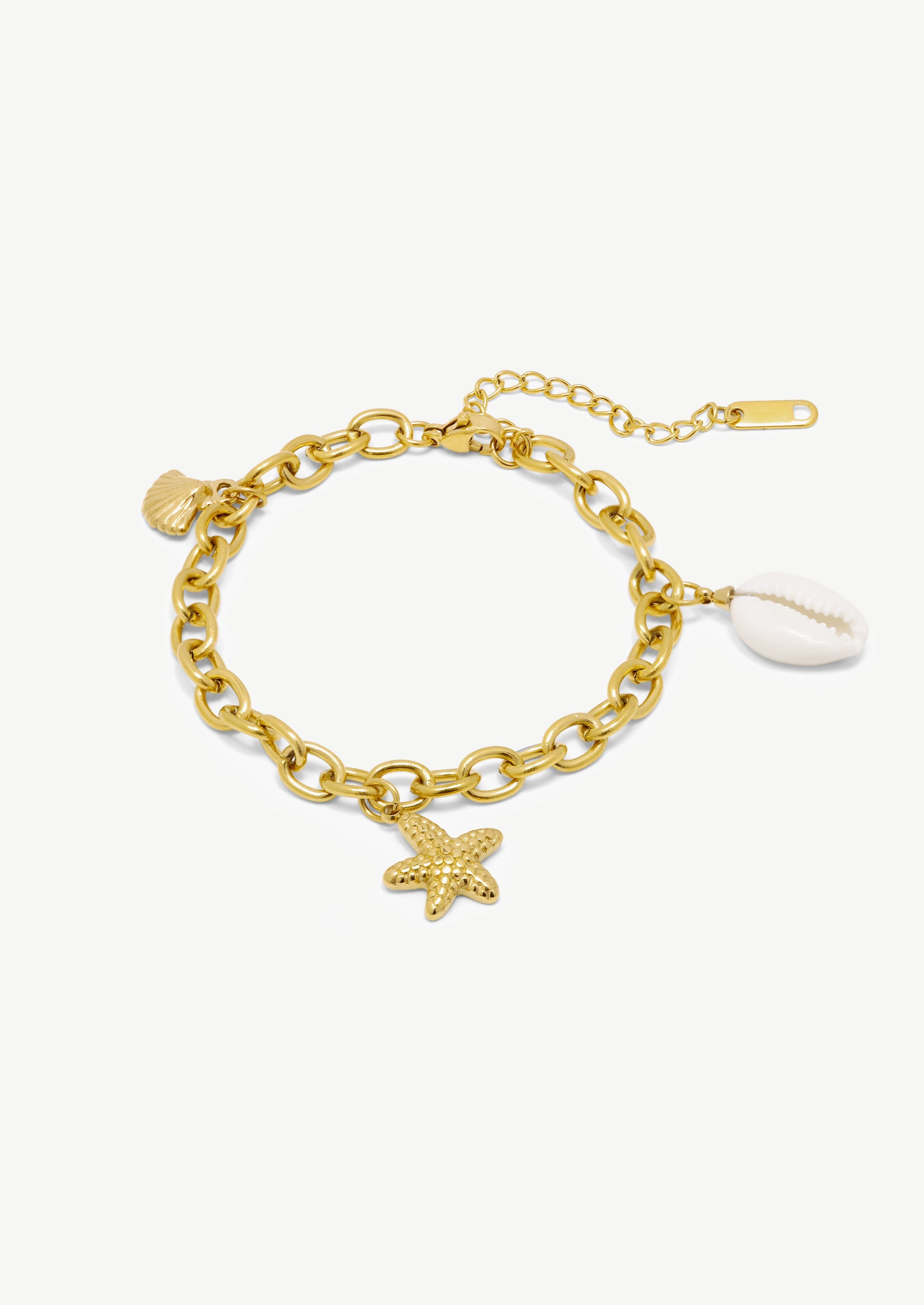 Starfish Shell Charm Bracelet