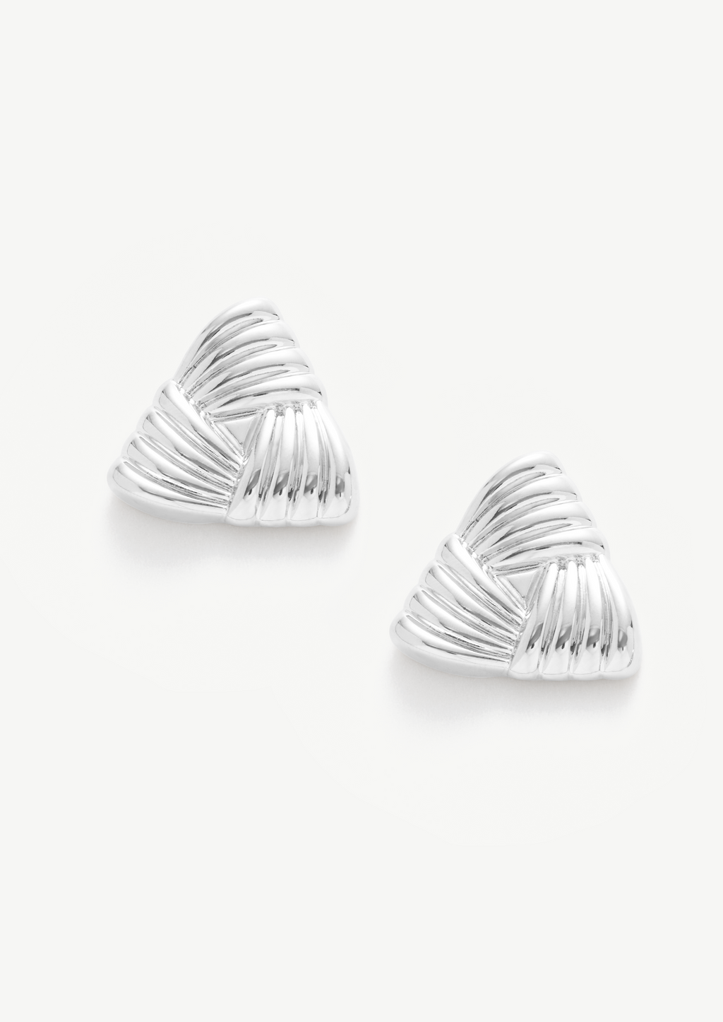 Textured Triangular Stud Earrings