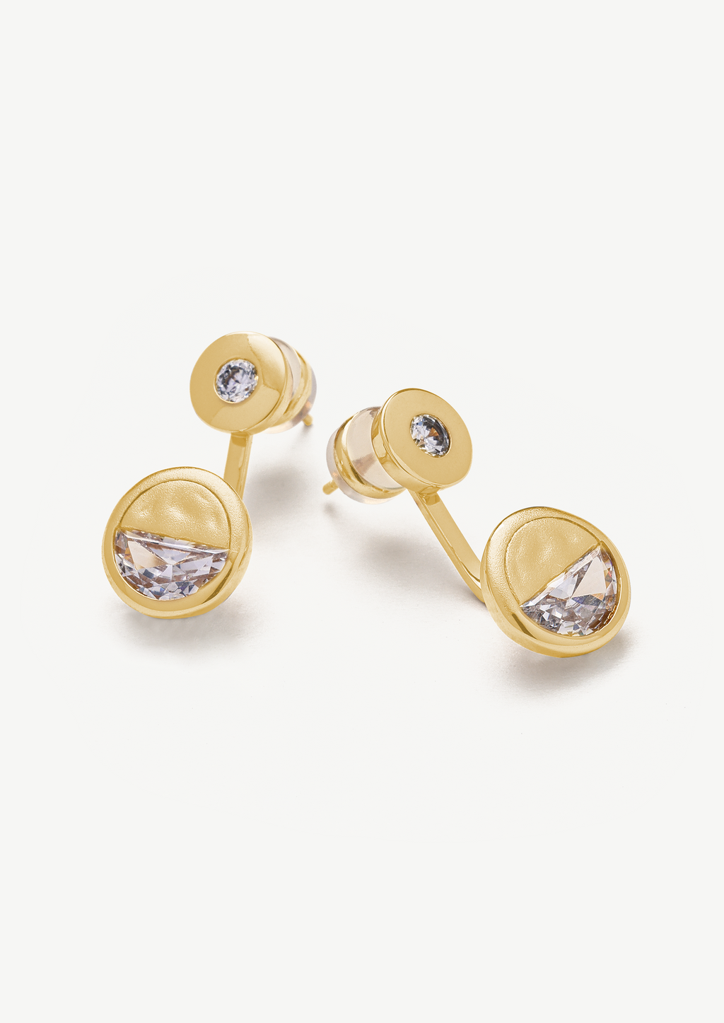 Half Moon Stud Earrings