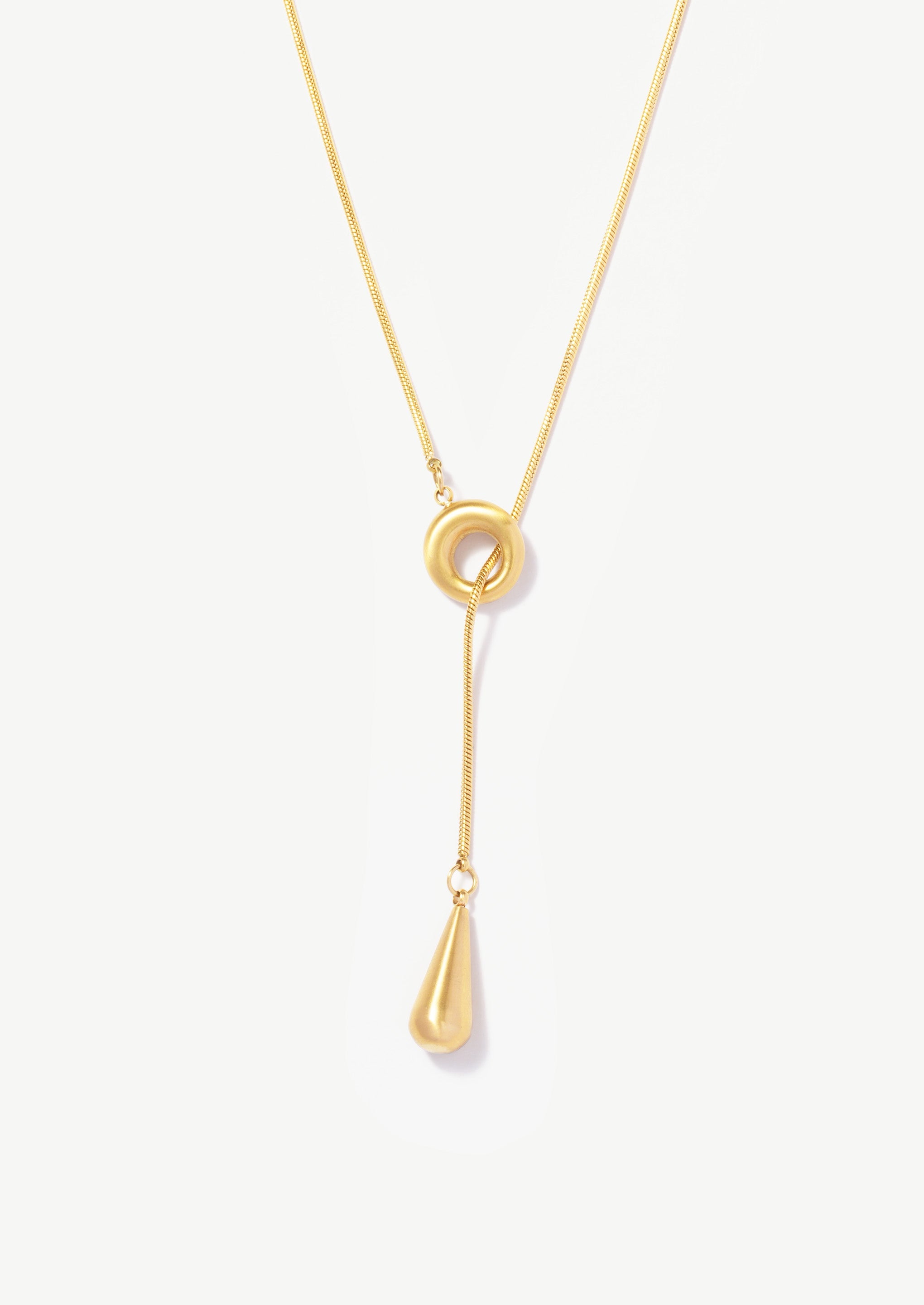 Teardrop Ring Pendant Necklace