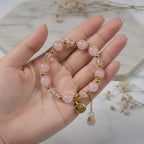 Natural rose quartz & natural white quartz