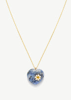Blue Heart Pendant Necklace