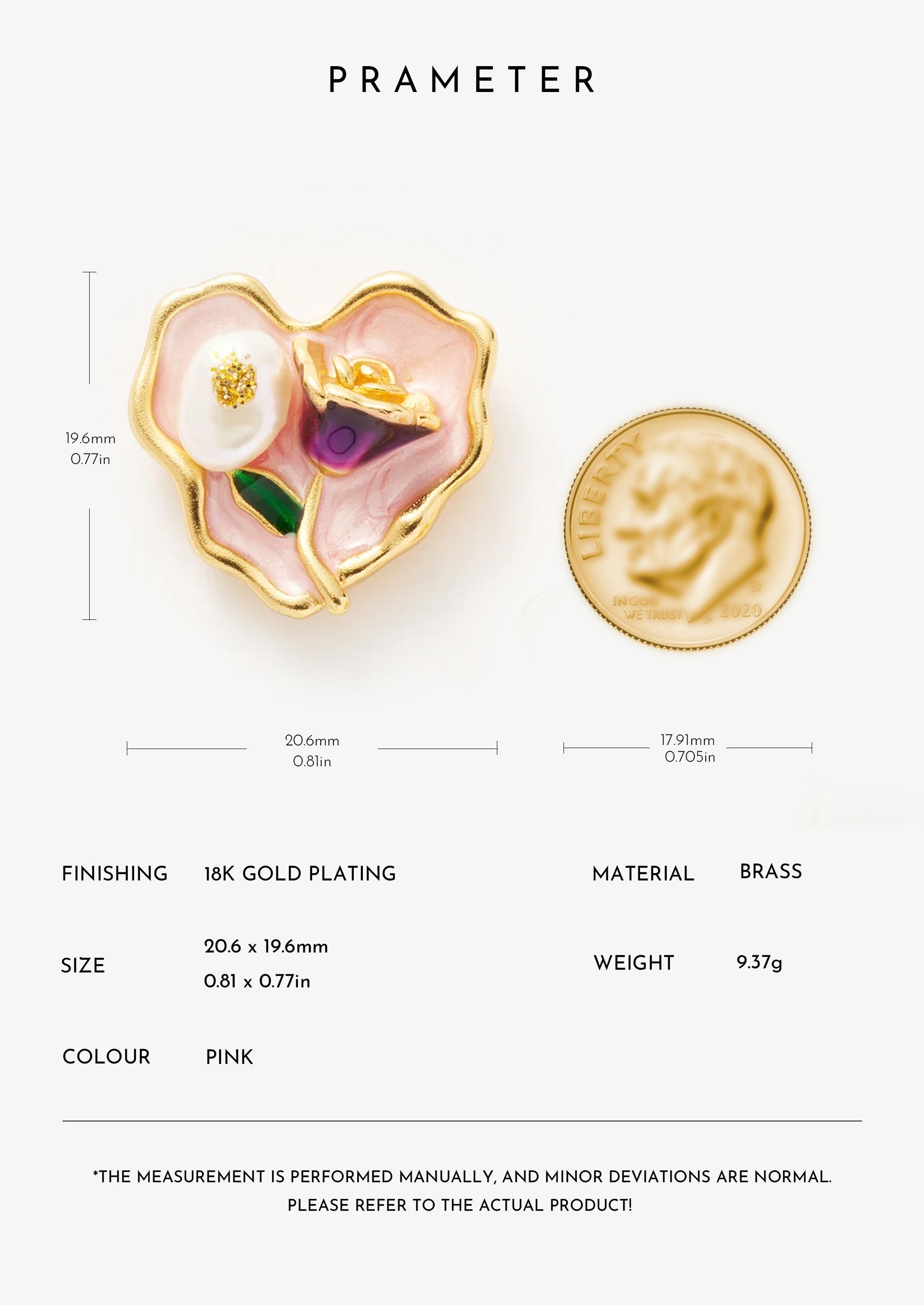 Rose Heart Stud Earrings