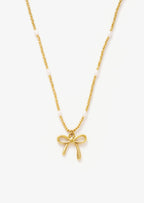 Bow Pearl Necklace