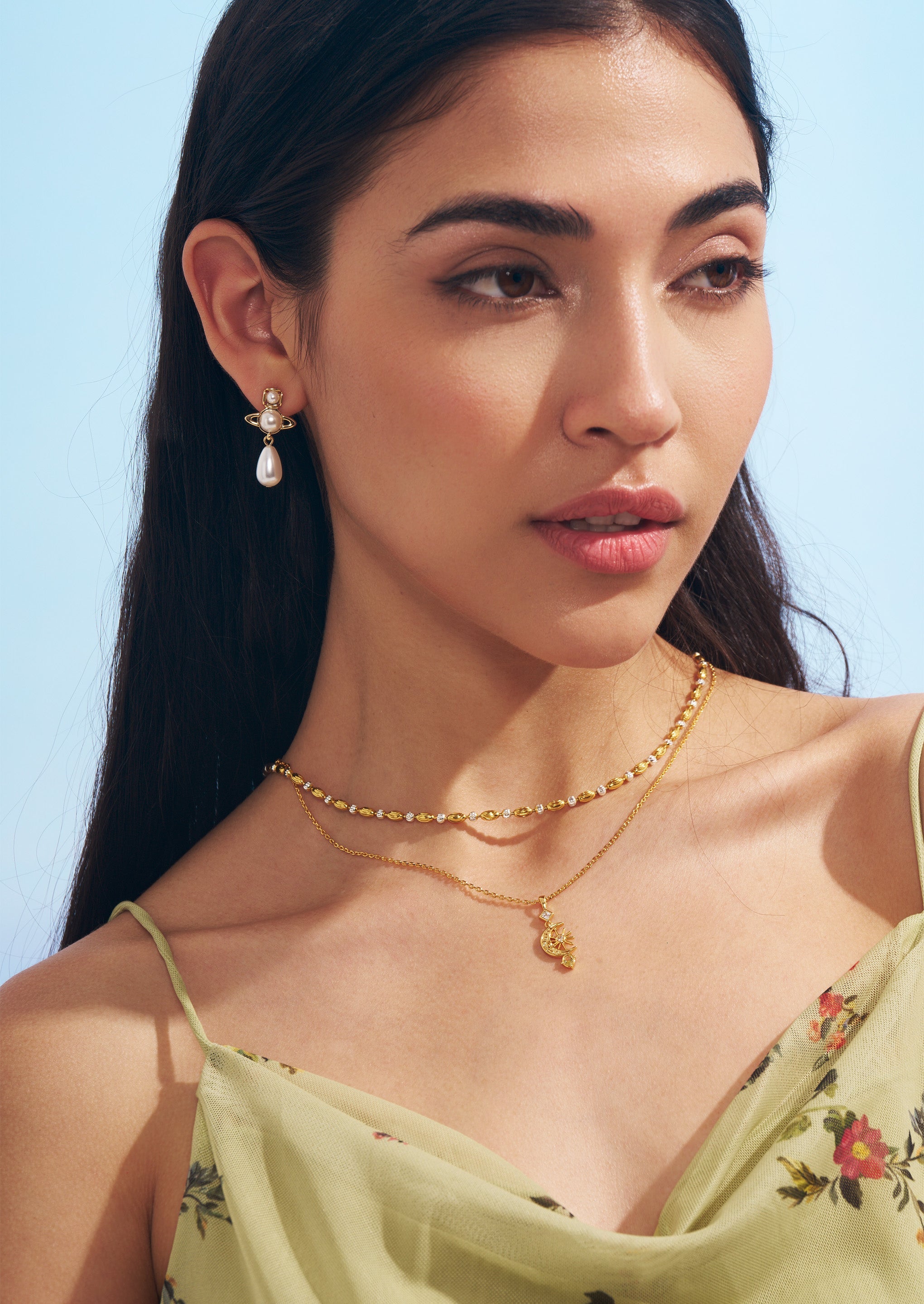 Mixed Beaded Chain Necklace