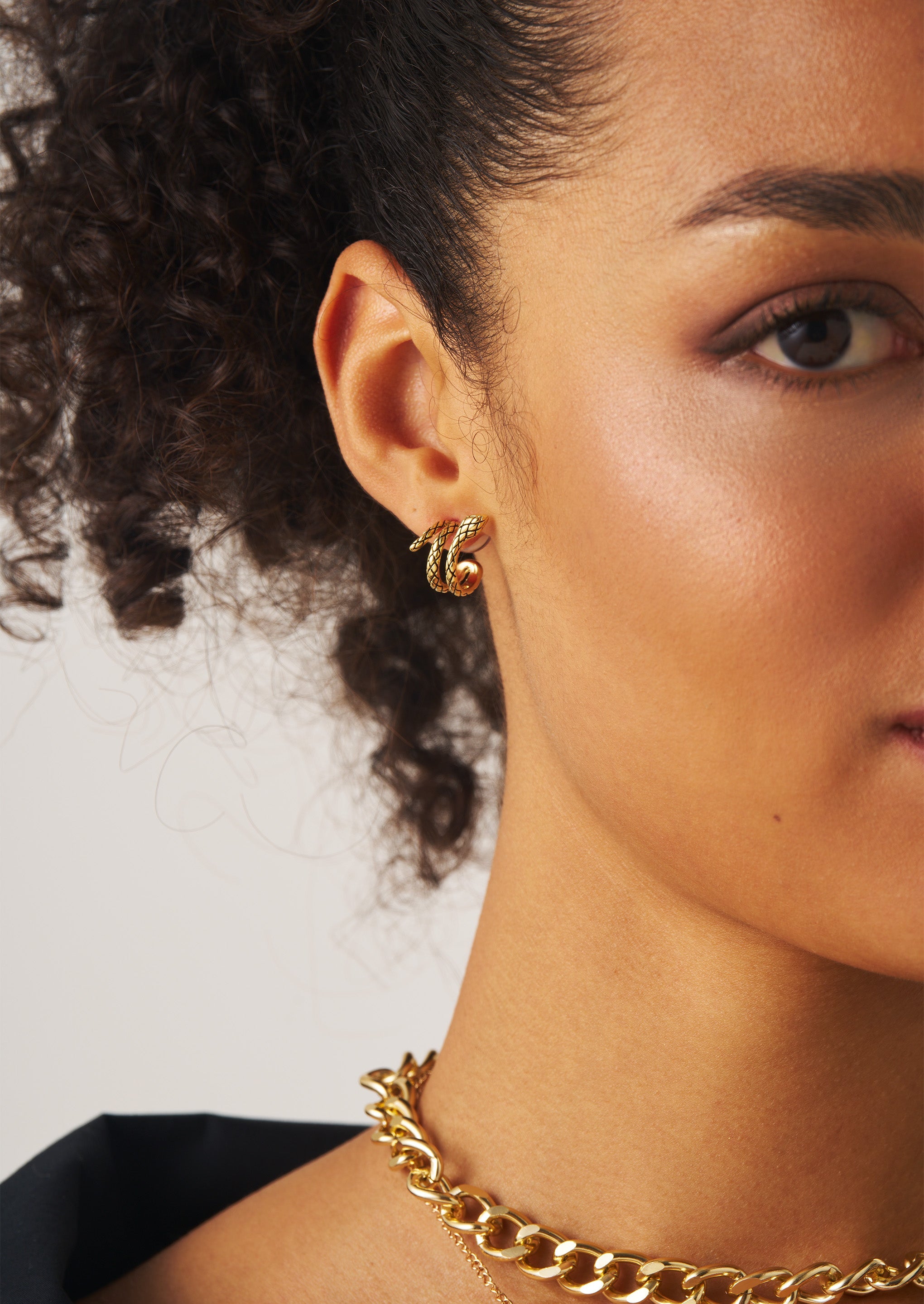 Snake Hoop Earrings