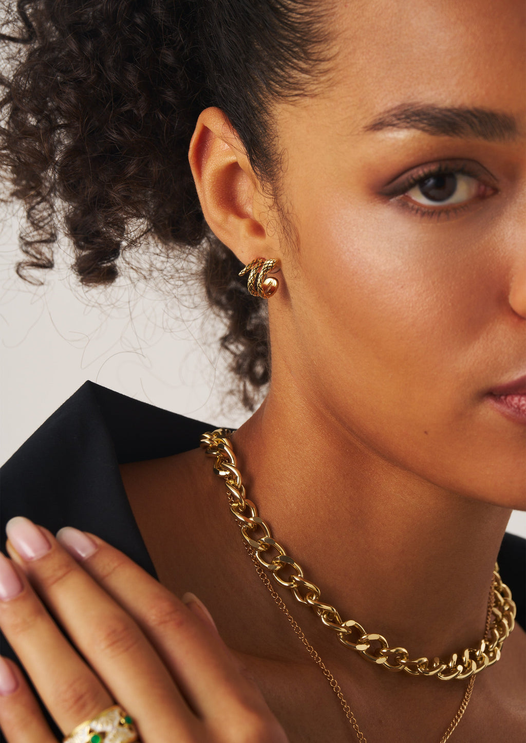 Snake Hoop Earrings
