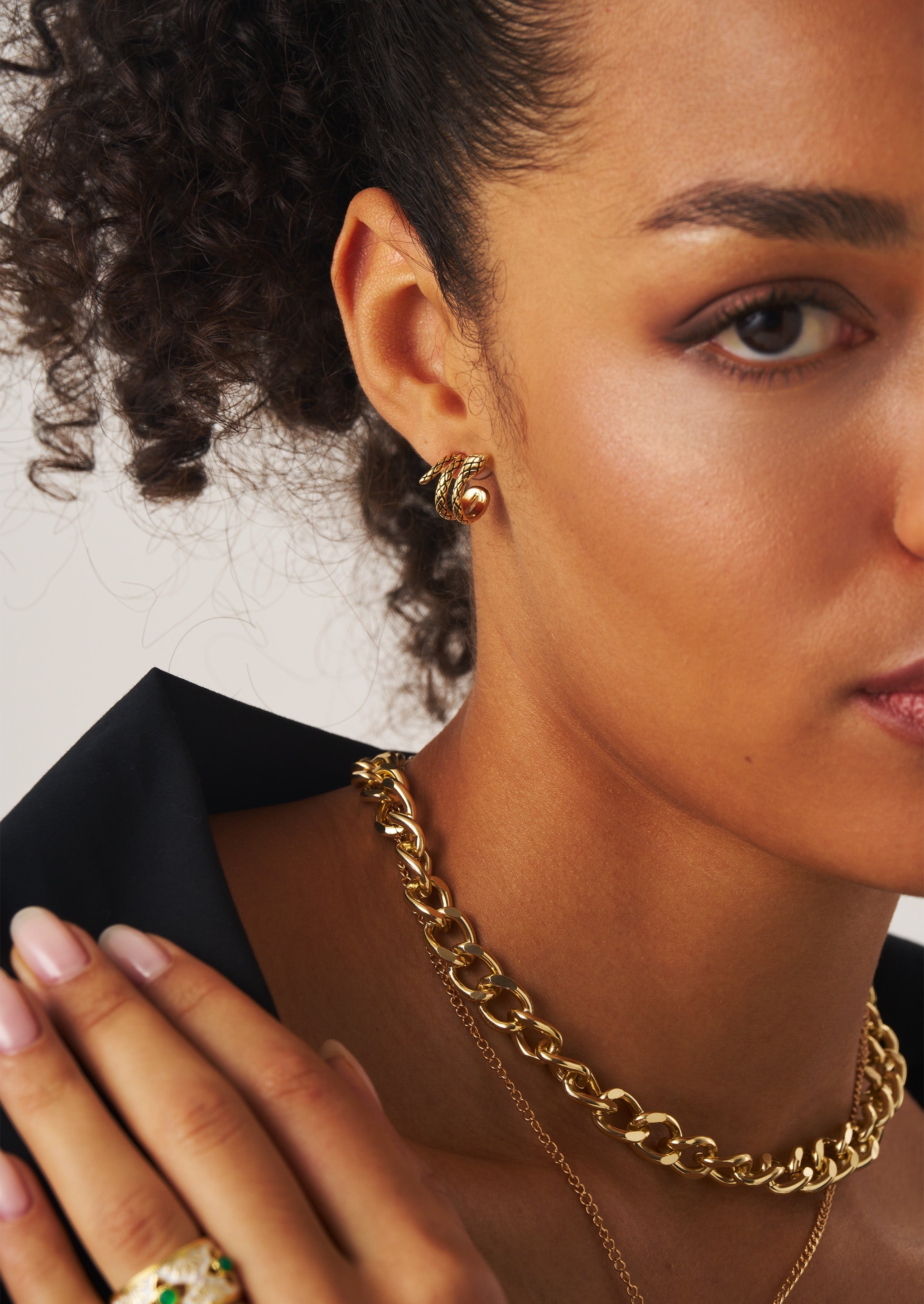 Snake Hoop Earrings