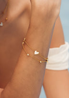 Heart Double Chain Bracelet