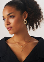 Baroque Textured Statement Earrings