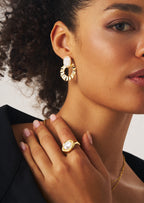 Baroque Textured Statement Earrings