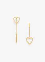 Asymmetric Heart Drop Earrings