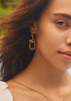 Abstract Line Drop Earrings