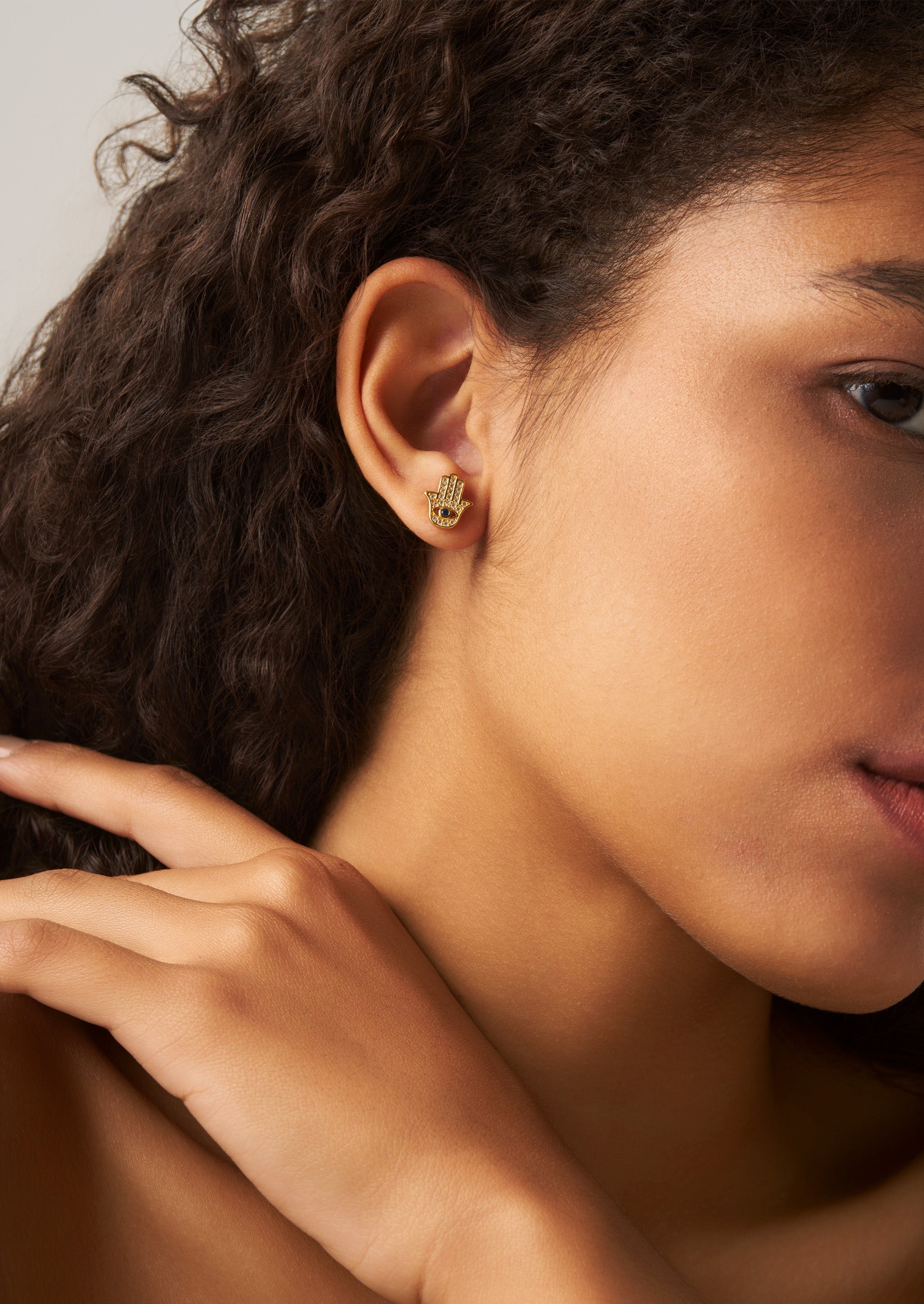 Hamsa Hand Stud Earrings