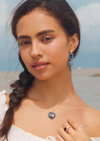 Blue Heart Pendant Necklace