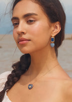 Blue Heart Pendant Necklace