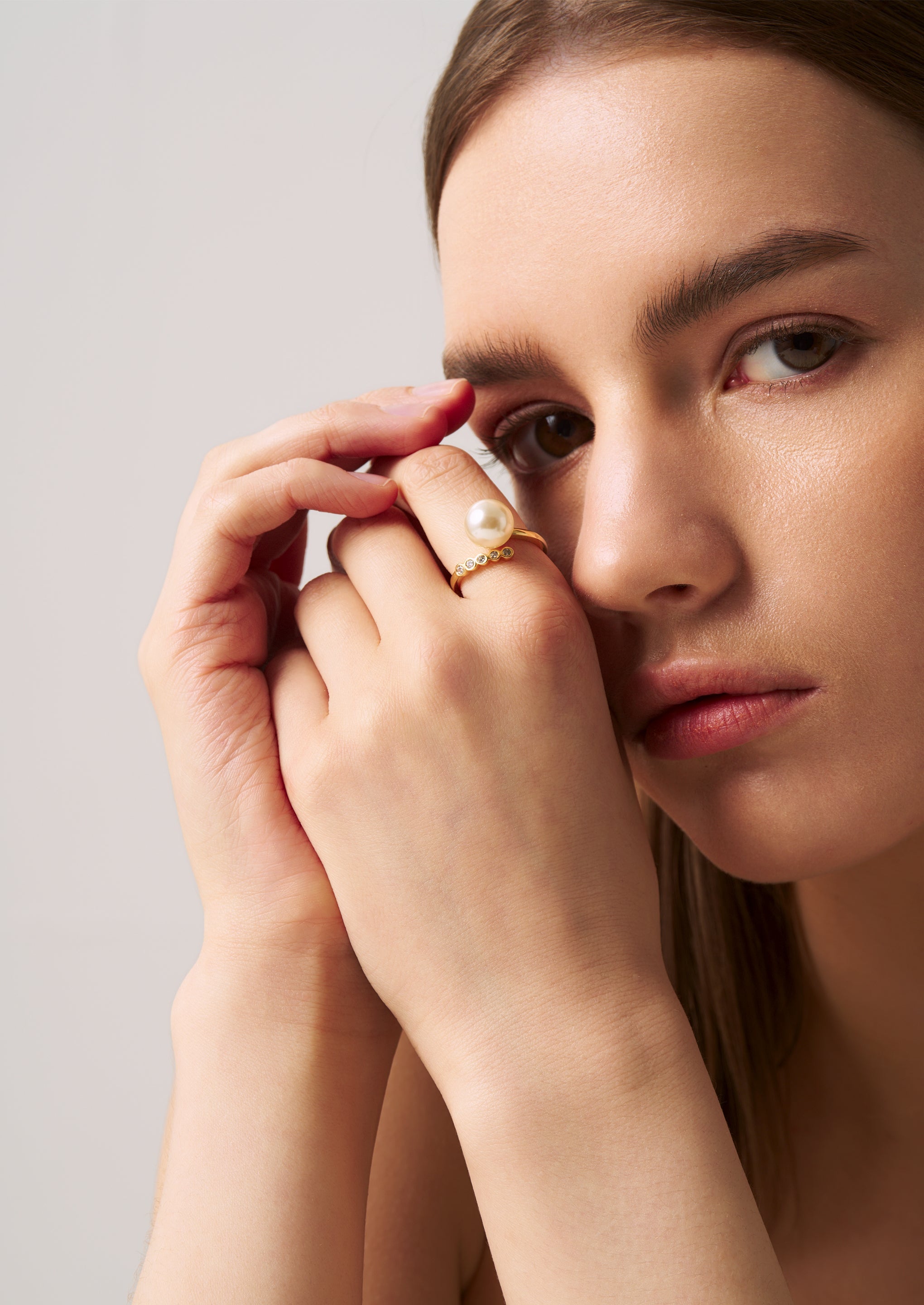 Pave Pearl Ring
