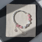 Rose quartz & moonstone & white chalcedony