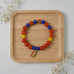 Red Blue Yellow agate