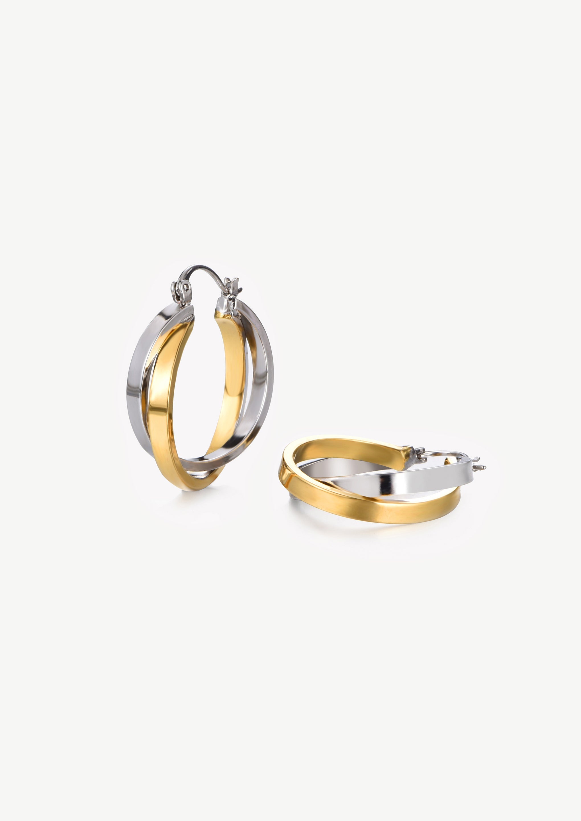 Crossover Hoop Earrings