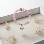 Rose crystal beads & moonstone beads