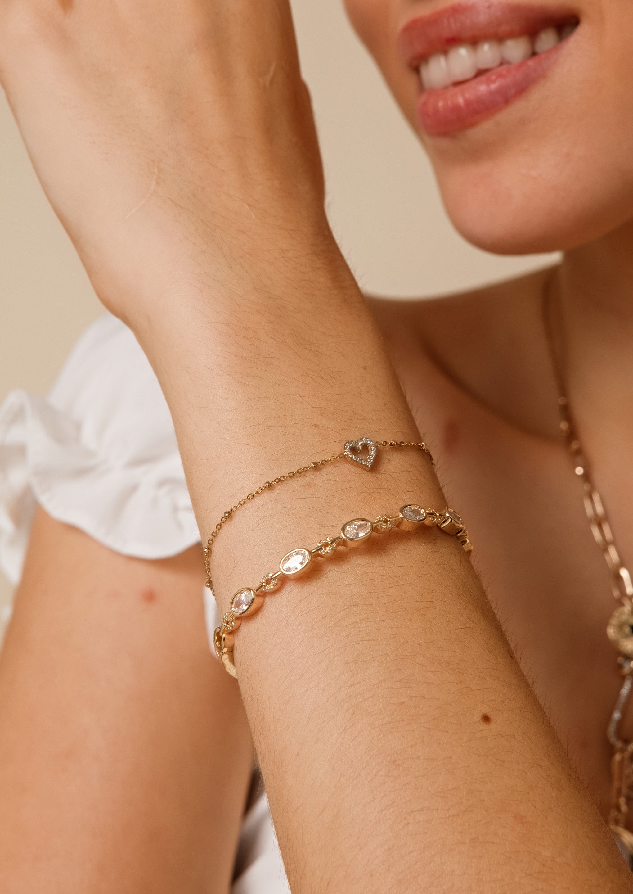 Pave Heart Bracelet
