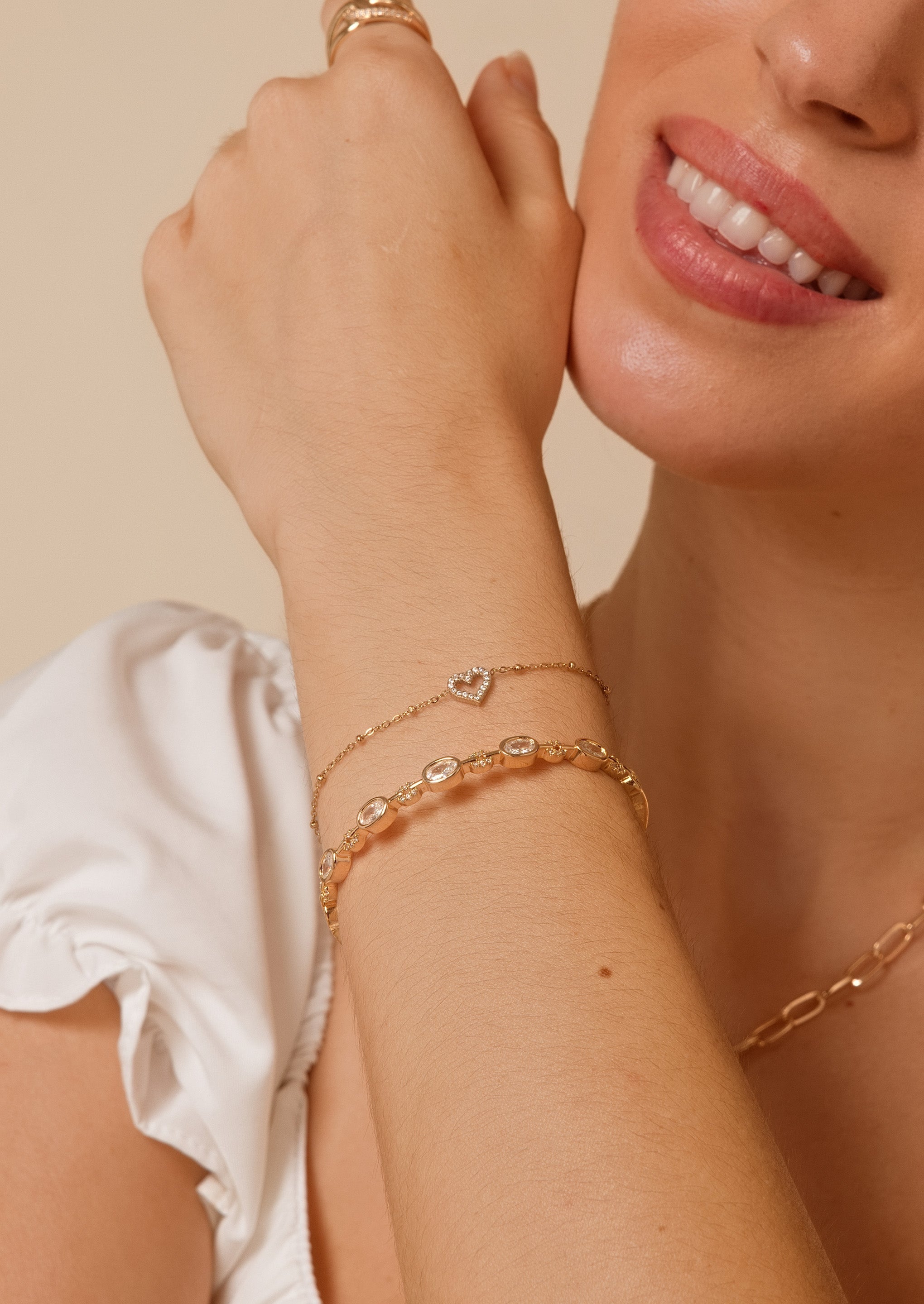 Pave Heart Bracelet
